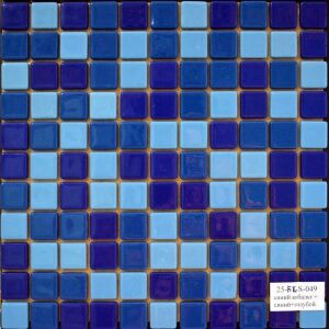 Мозаика стеклянная Reexo M049, цвет: микс, прокрашенный (кобальт + синий + голубой)