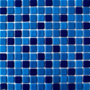 Мозаика стеклянная Reexo M096, цвет: микс, прокрашенный (синий + синий 10% + голубой)