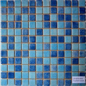 Мозаика стеклянная Reexo M016, цвет: микс, с напылением (голубой + синий)