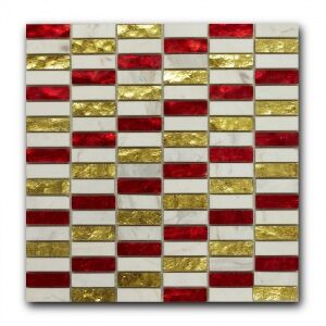 Мозаика из натурального камня Art&Natura Equilibrio 013C (плитка 15x48x8 мм), лист 300x300 мм (1 м2/упак)