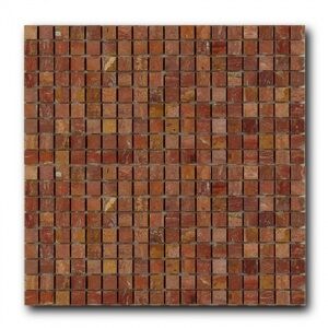 Мозаика из натурального камня Art&Natura Marble Mosaic Red Travertine (плитка 15x15 мм), лист 305x305 мм (0,47 м2/упак.)