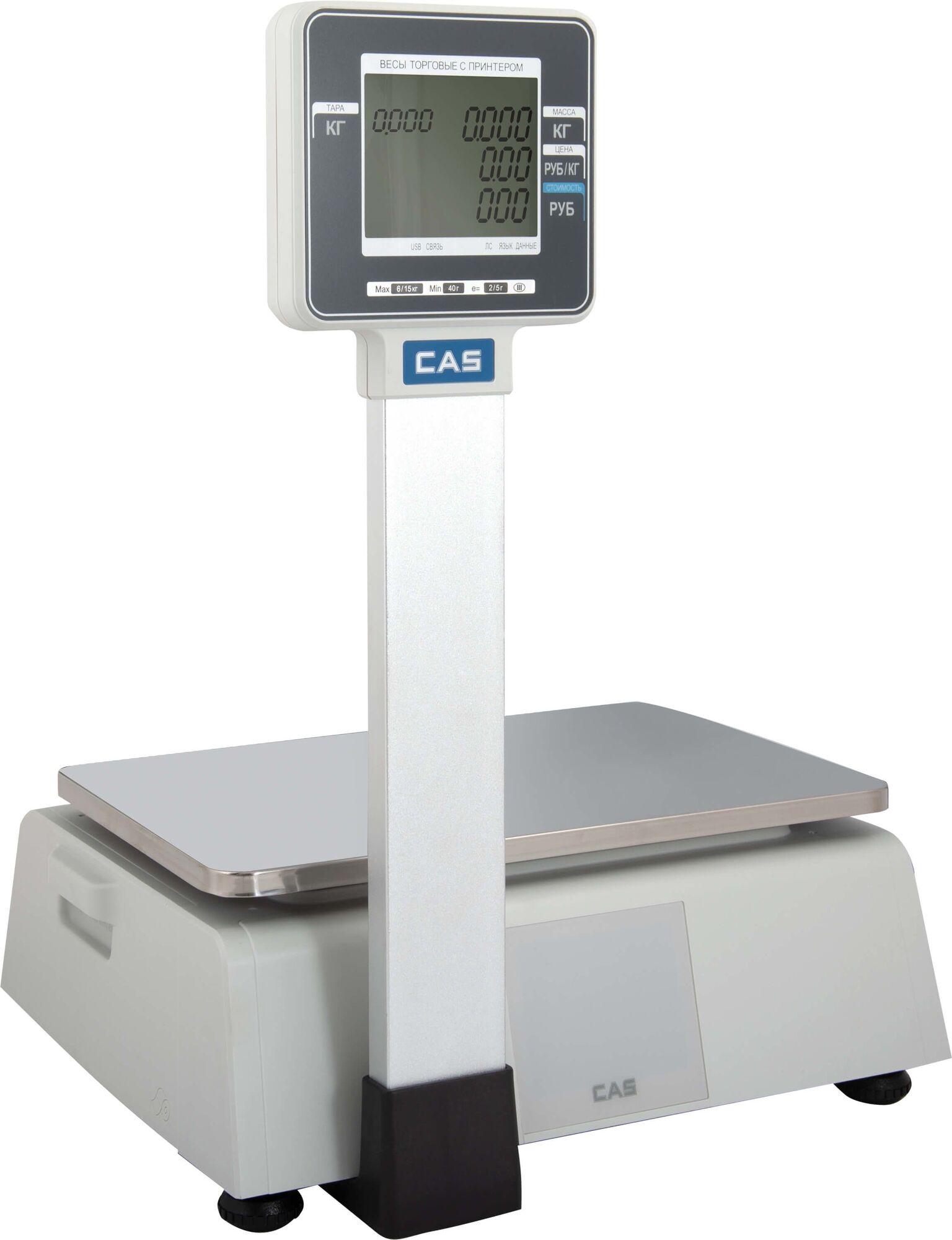 Весы с печатью этикетки CAS CL-3000-J-15P