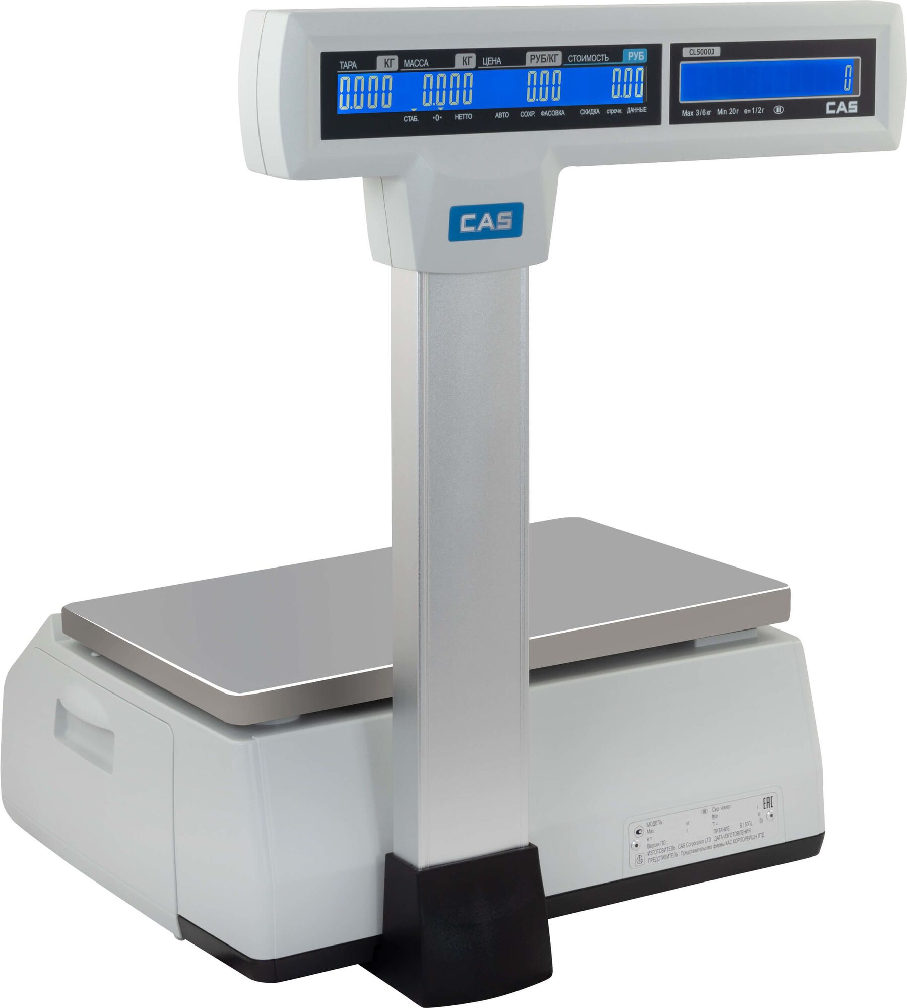 Весы с печатью этикетки CAS CL-5000J -6IP Ethernet