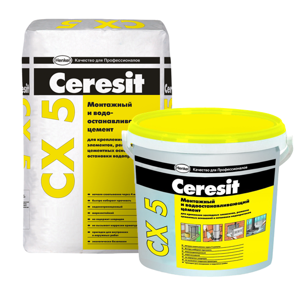 Цемент Церезит СХ-5 быстросхватывающийся 25 кг Ceresit (Церезит) Цемент Ceresit СХ-5