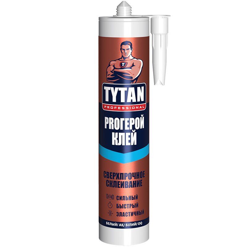 Tytan Professional Монтажный клей PROГЕРОЙ белый 290мл 13901 39850517/191022/0018229, 13901