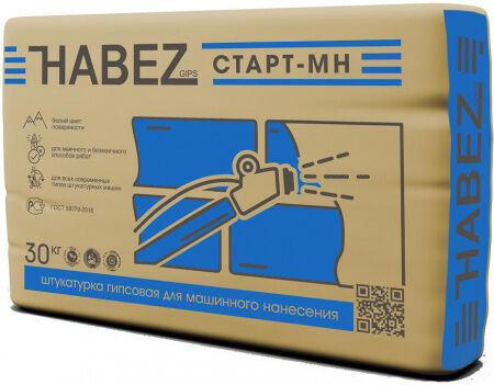Habez Старт МН для машинного и ручного нанесения гипсовая штукатурка 30кг (Хабез) Habez(Хабез)