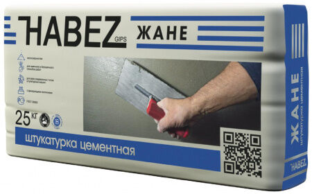 Habez Жане штукатурка цементная 25кг (Хабез) для внутренних и наружных работ Habez(Хабез)