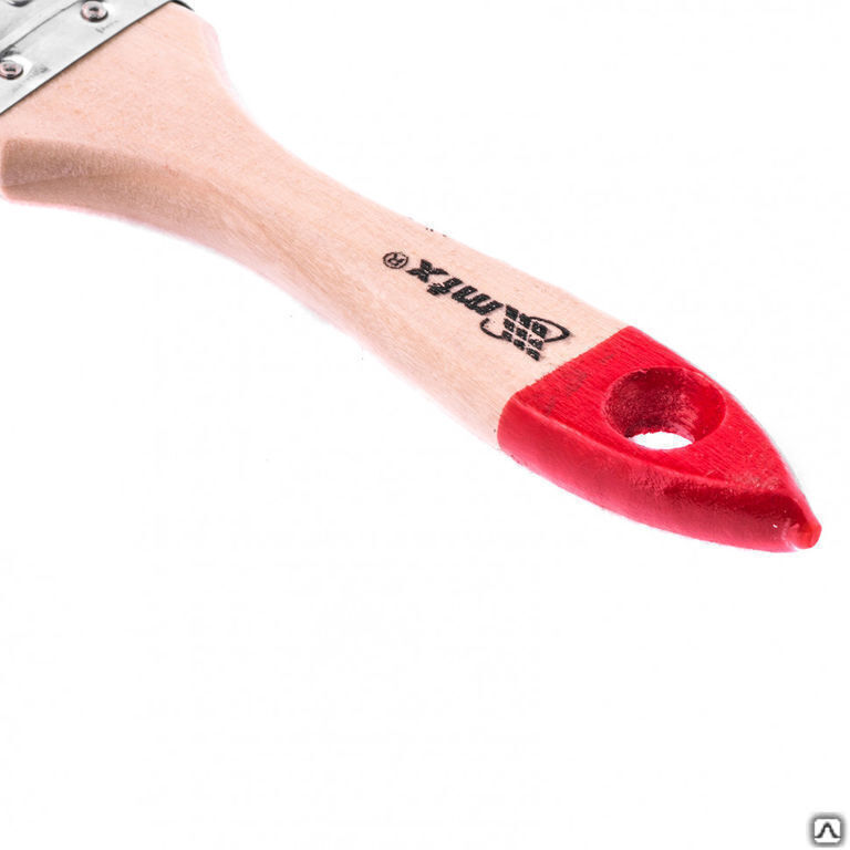Кисть плоская "Стандарт" 1.5" (38 мм), натуральная щетина, деревянная ручка MTX 3