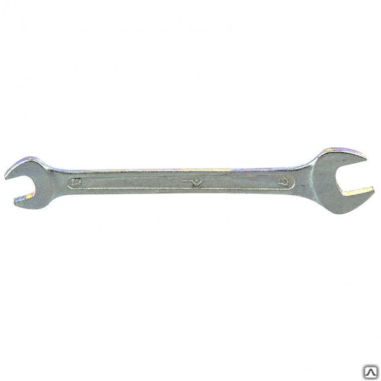 Ключ рожковый, 13 х 17 мм, оцинкованный (КЗСМИ) Россия