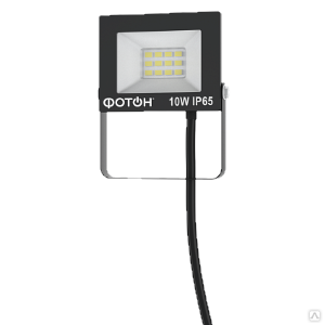 Прожектор светодиодный сетевой "ФОТОН" FL-10W6K65 (черный) 