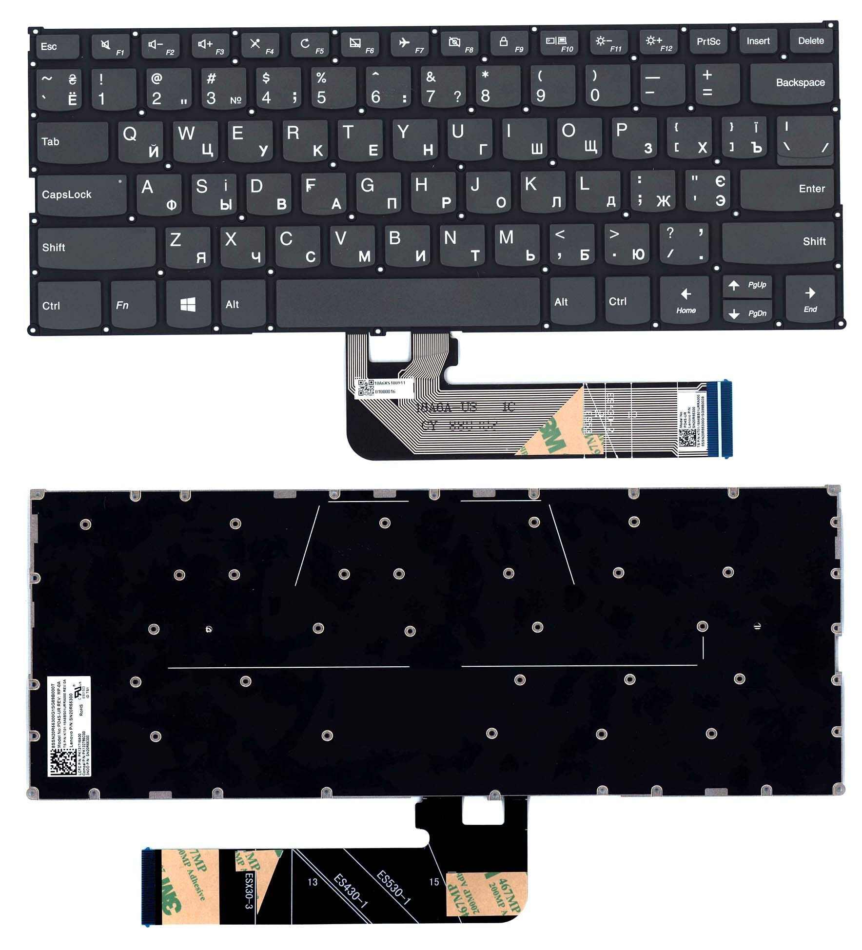 Клавиатура для ноутбука Lenovo 530-14ARR C340-14IWL p/n: SN20N0459116, AE08L010, NSK-BWFBC