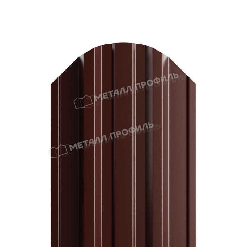 Штакетник Металл Профиль TRAPEZE-O 0,45 Полиэстер RAL 8017 Коричневый шокол