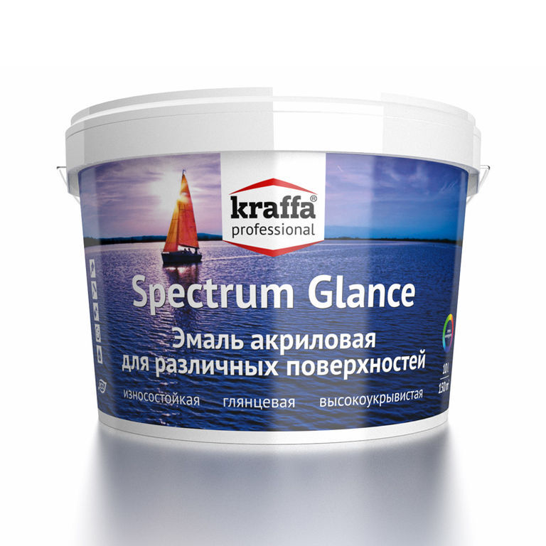 Эмаль глянцевая Kraffa Spectrum Glance, 2,5 л Тех-колор