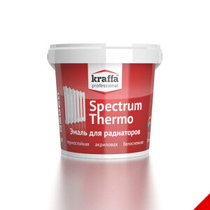 Эмаль для радиаторов Kraffa Spectrum Thermo, 1 л Тех-колор