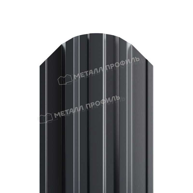 Штакетник Металл Профиль TRAPEZE-O 0,45 Полиэстер RAL 7024 Серый графит