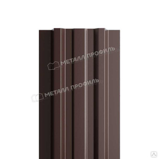 Штакетник Металл Профиль LАNE-T 0,45 Полиэстер RR 32 Темно-коричневый 