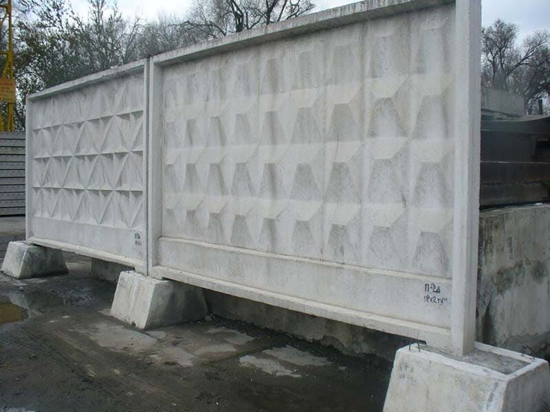 Забор бетонный на стаканах ПО 3 - 1