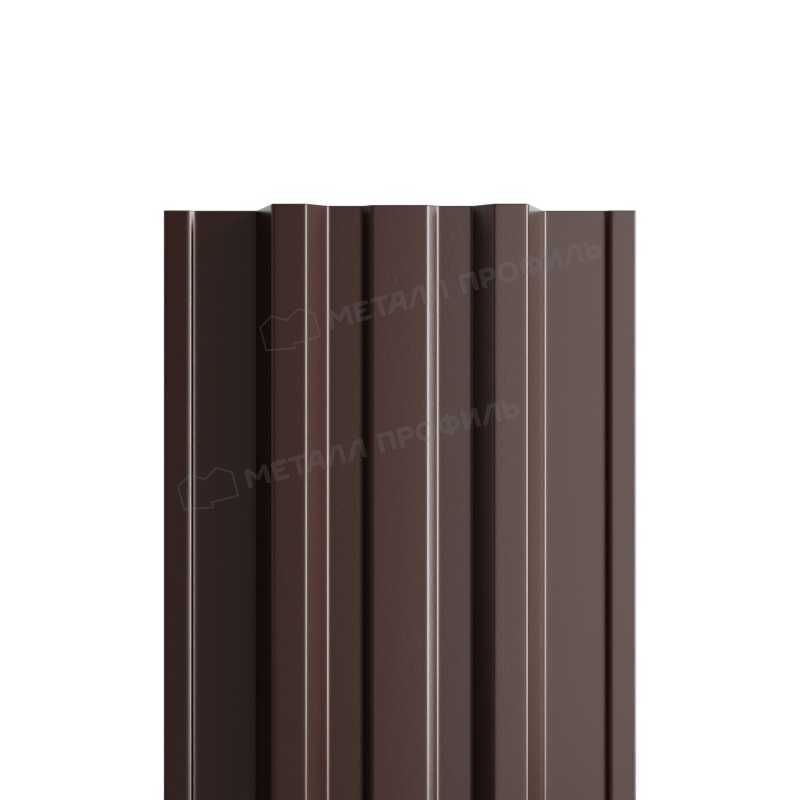 Штакетник Металл Профиль TRAPEZE-T 0,45 Полиэстер RR 32 Темно-коричневый