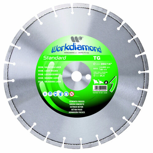 Алмазный диск Standart TG 350x25.4/30x3 Свежий бетон Workdiamond