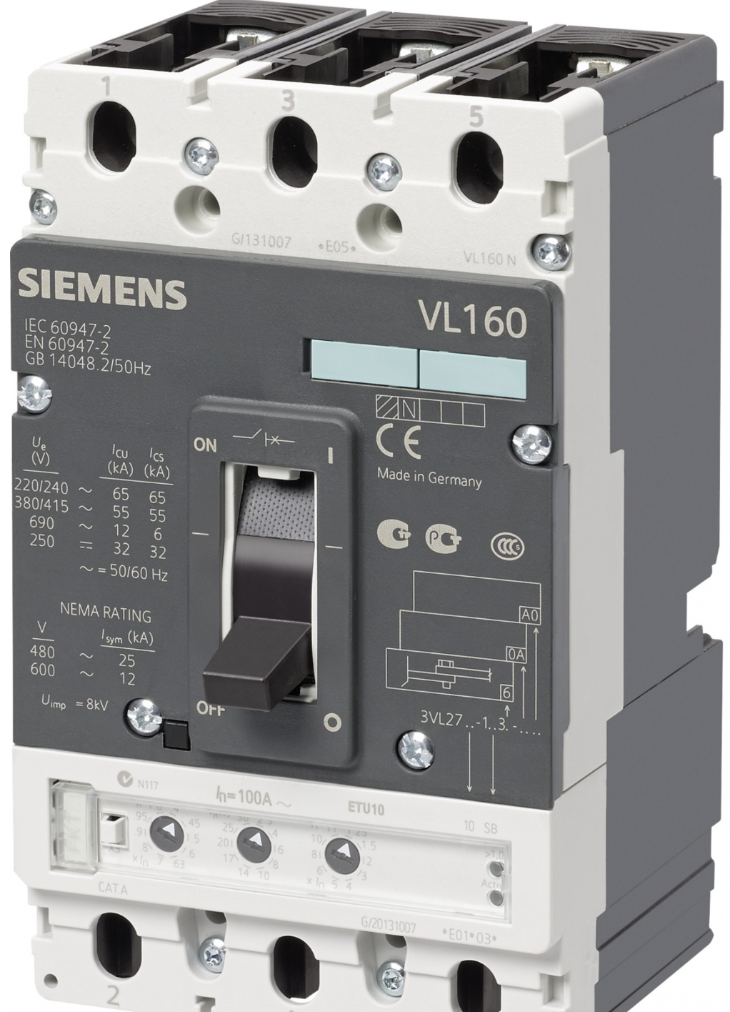 Автоматический выключатель Siemens 3VL2710-1LB33-0AA0