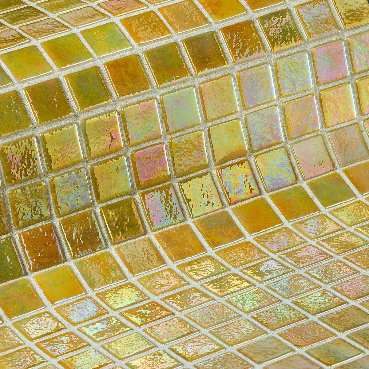 Мозаика стеклянная Ambar Iris EZARRI перламутр желтая