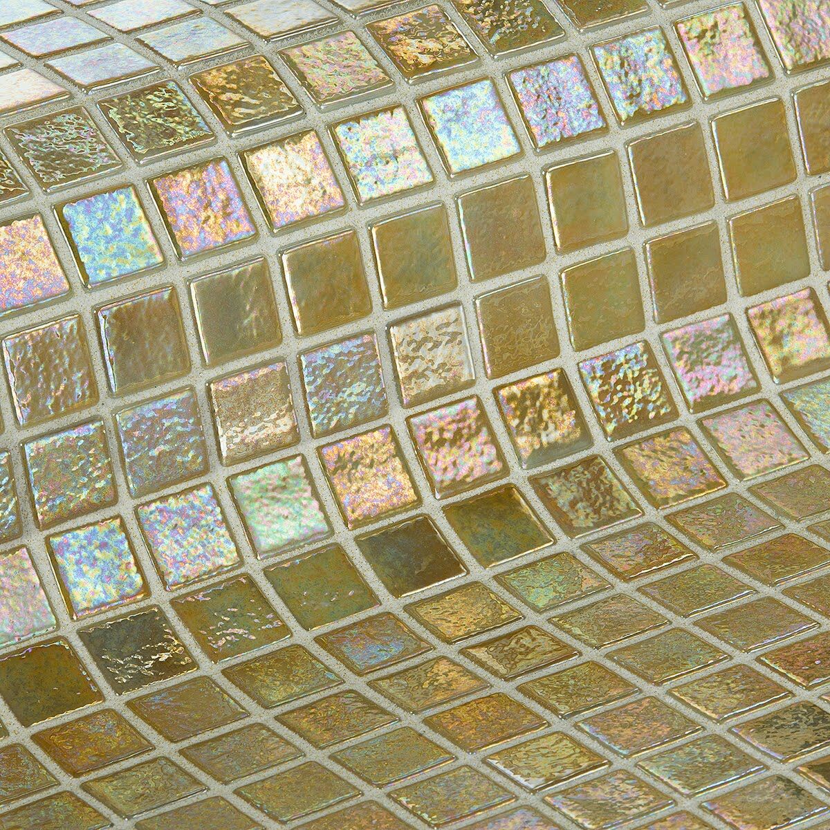 Мозаика стеклянная Arena 3,6х3,6 Iris EZARRI перламутр желтая