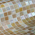 Мозаика стеклянная Sahara Iris EZARRI перламутр белая желтая #1