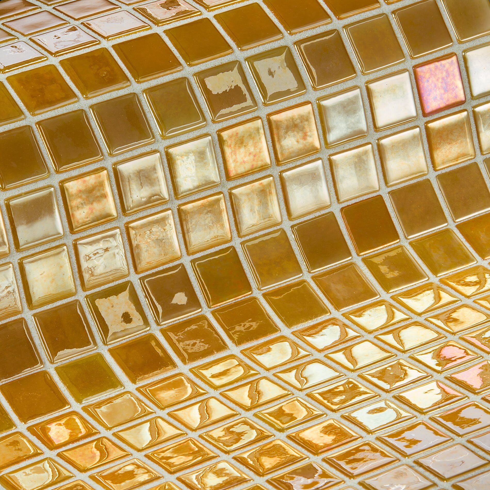 Мозаика стеклянная Aurum Metal EZARRI желтая золотая