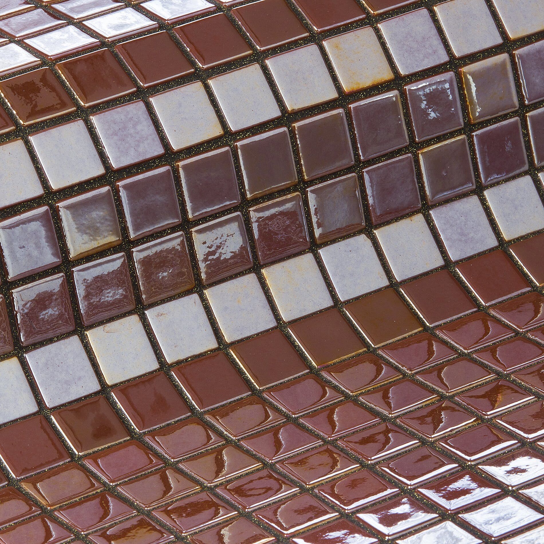 Мозаика стеклянная Opalo Metal EZARRI коричневая