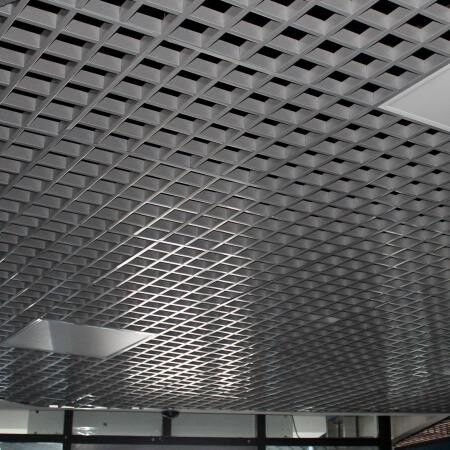 Потолок Грильято H30, 150х150х30 мм, металлик матовый