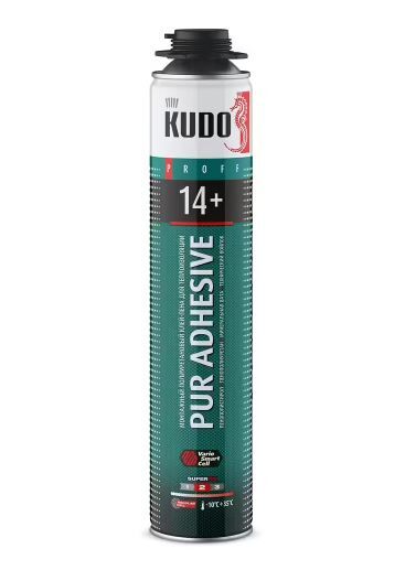 Клей-пена KUDO PUR ADHESIVE PROFF 14+ для теплоизоляции
