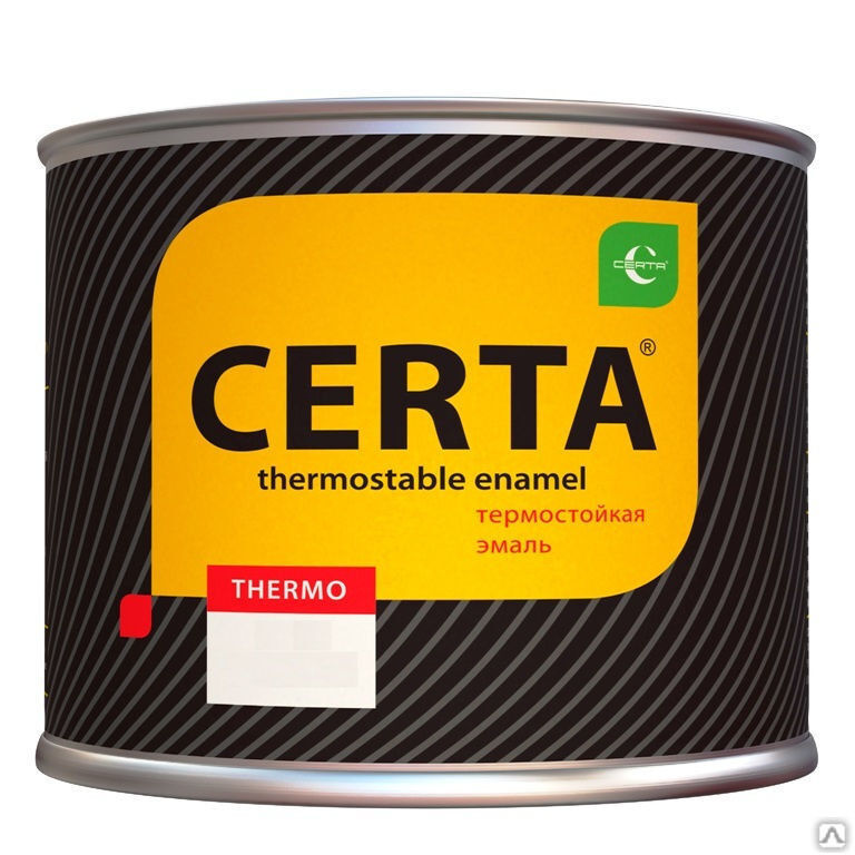 Эмаль CERTA антикоррозионная, термостойкая (до 800℃) аэрозоль 520 мл чёрный