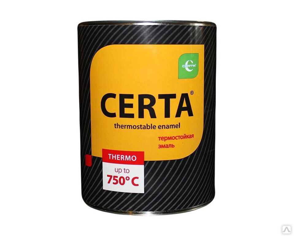 Эмаль «CERTA» антикоррозионная, термостойкая (до 750℃), банка 0,8 кг, медь