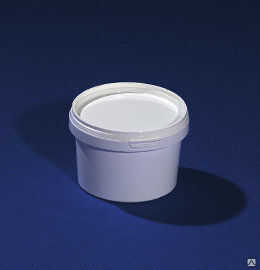 Ведро пластиковое Jokey прозрачное, белое с крышкой, 0,55 л