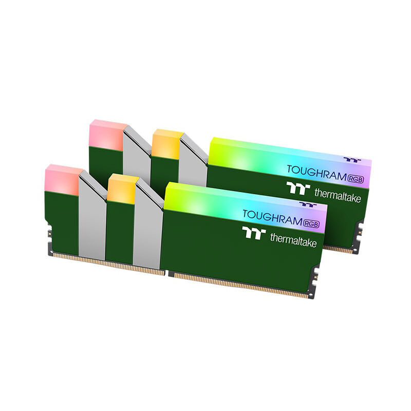 RG28D408GX2-3600C18A, Комплект памяти Thermaltake TOUGHRAM RGB Green 16GB DIMM DDR4 3600MHz (2х8GB)