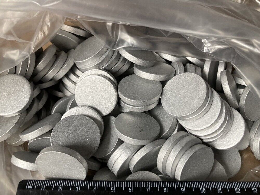 Алюминий таблетированный диаметр 29,7 мм чистота 99,7% марка А7