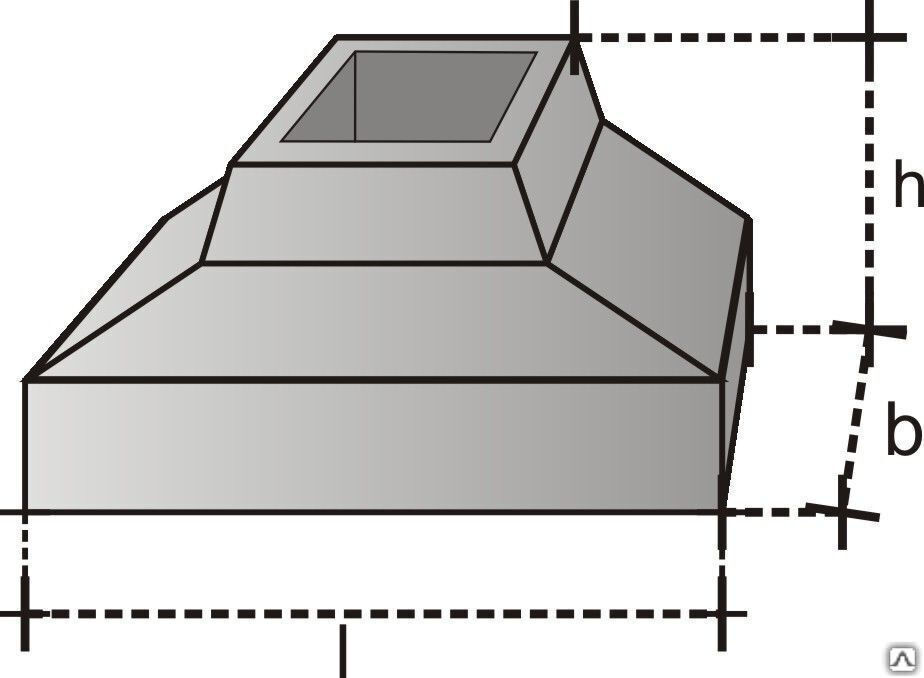 Фундамент железобетонный Ф15.9-2 Серия 1.020-1/87; ГОСТ 24476-80