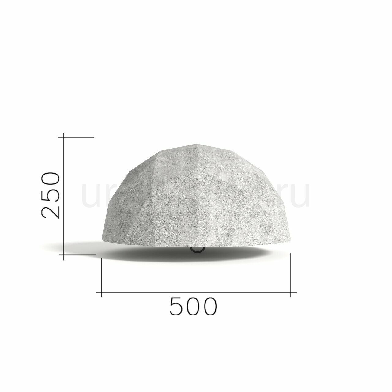 Полусфера бетонная «Геокупол» 500х250